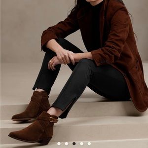 Banana Republic Black Sloan Ankle Side Zip 8S NWT